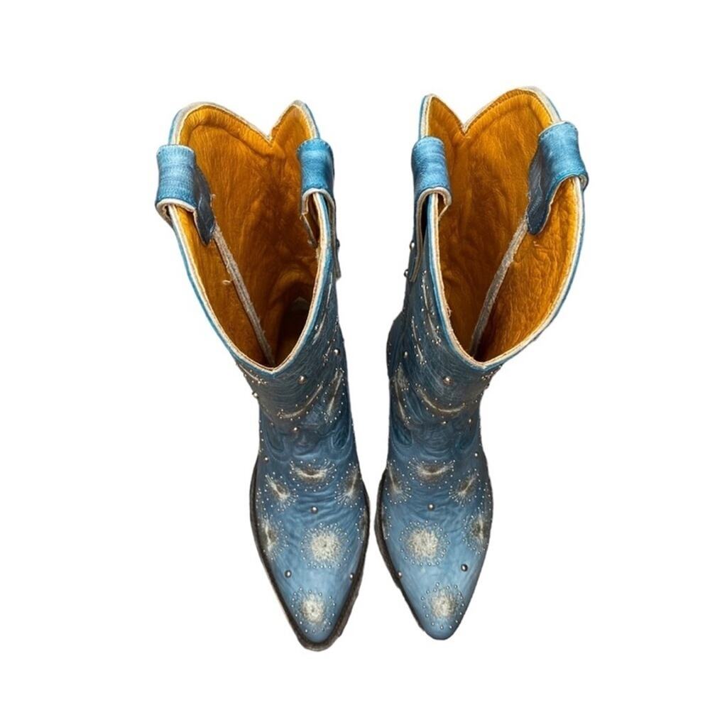 Old Gringo Epifania Blue Studded Snow western cowboy Boots L1423-2 - Picture 3 of 13